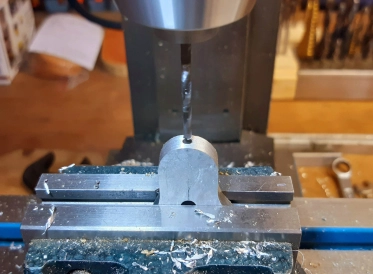 Drilling the tube hole - very accurately! Drilling the tube hole - very accurately!