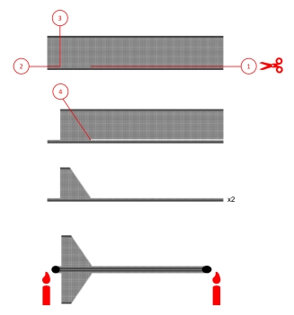 Making a tail. Making a tail.