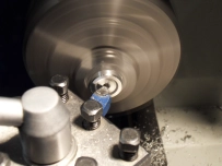 Making one of the clamping screws. Making one of the clamping screws.